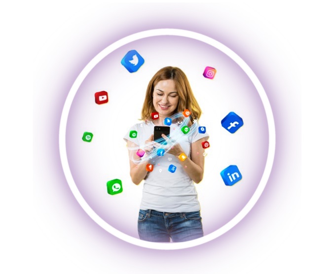 Graphic showing job ads and posts distribution on major social media platforms