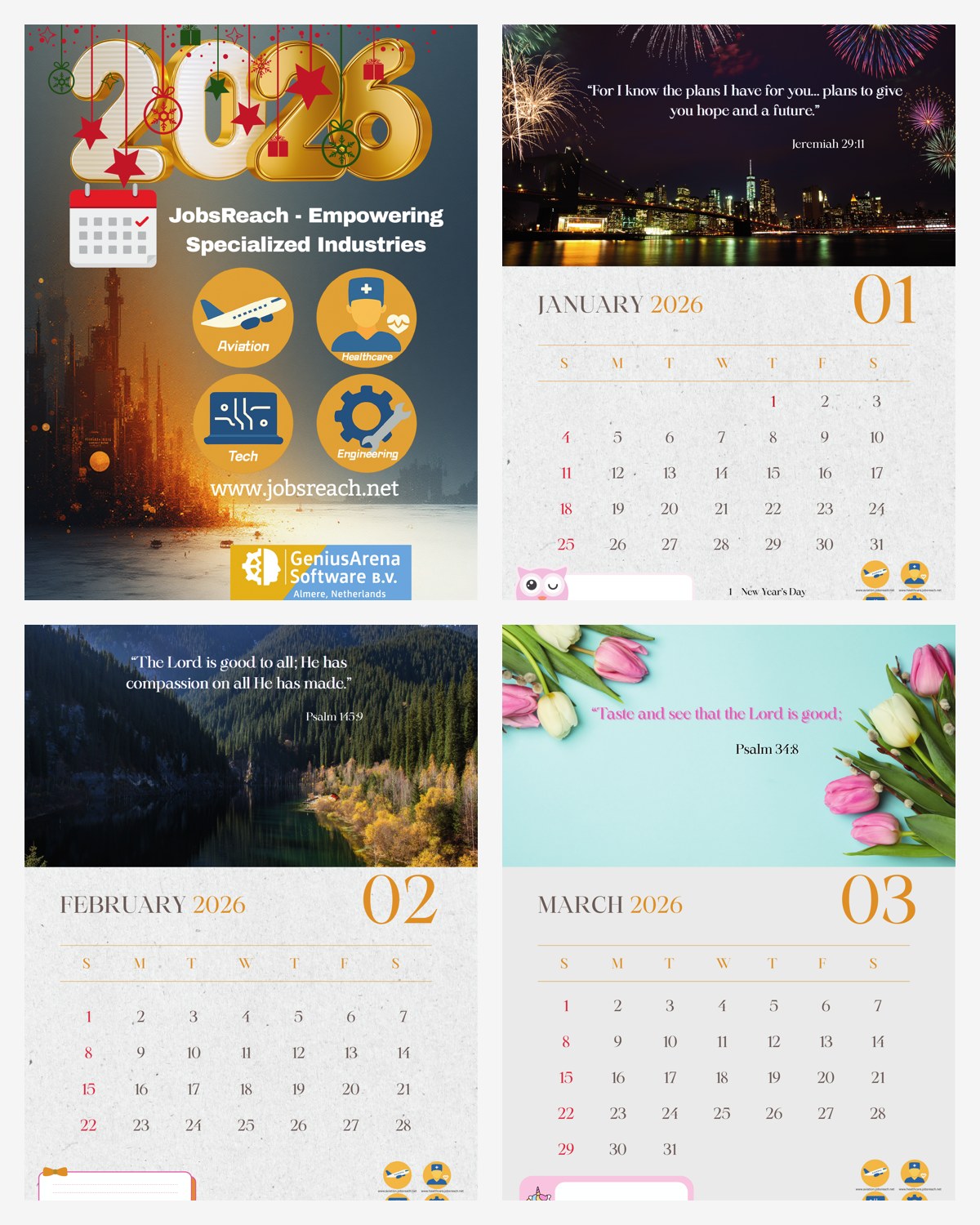 JobsReach 2026 Calendar Preview